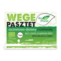 PASZTET WEGAŃSKI SOCZEWICOWO - DYNIOWY Z CZARNUSZKĄ BIO 200 g - BIO PLANET