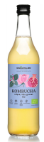 KOMBUCHA Z MIĘTĄ, RÓŻĄ I GRANATEM BIO 500 ml - DELIKATNA