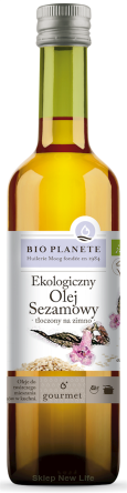 OLEJ SEZAMOWY TŁOCZONY NA ZIMNO BIO 500 ml - BIO PLANETE