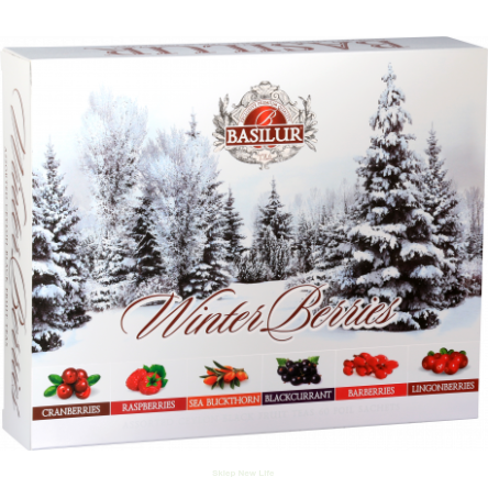 Mieszanka czarnych herbat w saszetkach Assorted Winter Berries 60 x 2 g Basilur