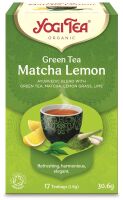 HERBATA ZIELONA Z CYTRYNĄ I MATCHĄ (GREEN TEA MATCHA LEMON) BIO (17 x 1,8 g) 30,6 g - YOGI TEA