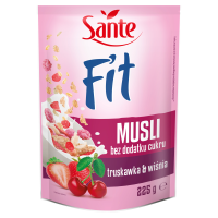 Fit Granola Truskawka Wiśnia Bez Dodatku Cukru 300g - Sante
