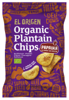 CHIPSY Z PLANTANA PAPRYKOWE BEZGLUTENOWE BIO 80 g - EL ORIGEN