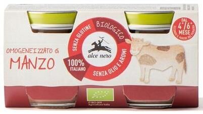 MIĘSO WOŁOWE BEZGLUTENOWE OD 4 MIESIĄCA BIO (2 x 80 g) 160 g -  ALCE NERO