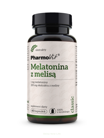 MELATONINA Z MELISĄ BEZGLUTENOWE 60 KAPSUŁEK - PHARMOVIT (CLASSIC)