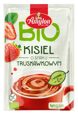 KISIEL INSTANT O SMAKU TRUSKAWKOWYM BEZGLUTENOWY BIO 30 g - AMYLON