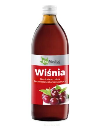 Wiśnia, sok z wiśni 100% 500 ml - EkaMedica