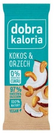 BATON DAKTYLOWY NERKOWCE & KOKOS BEZ DODATKU CUKRÓW 35 g - DOBRA KALORIA