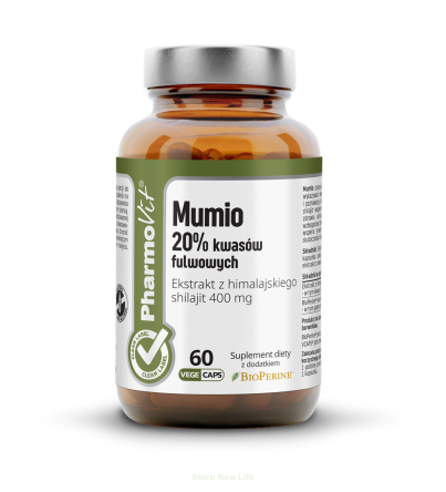 MUMIO EKSTRAKT (400 mg) BEZGLUTENOWY 60 KAPSUŁEK - PHARMOVIT (CLEAN LABEL)