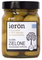 Oliwki zielone nadziewane papryką 350g IERON