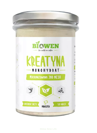 KREATYNA MONOHYDRAT PROSZEK BEZGLUTENOWA 250 g - HEMPKING (BIOWEN)