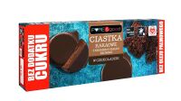 Ciastka kakaowe z kremem o smaku brownie w czekoladzie gorzkiej bez dodatku cukru 128g