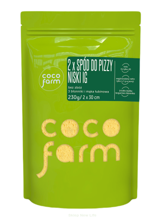 MIESZANKA NA SPÓD DO PIZZY WYSOKOBŁONNIKOWY BEZ DODATKU CUKRÓW (2 szt.) 230 g - COCO FARM