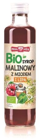 SYROP MALINOWY Z MIODEM I LIPĄ BIO 250 ml - POLSKA RÓŻA