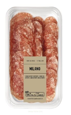 SALAMI MILANO DOJRZEWAJĄCE PLASTRY BEZGLUTENOWE BIO 70 g - PRIMAVERA