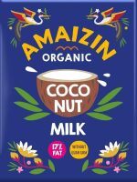 COCONUT MILK - NAPÓJ KOKOSOWY BEZ GUMY GUAR (17 % TŁUSZCZU) BIO 200 ml - AMAIZIN