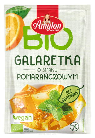 GALARETKA Z AGAREM O SMAKU POMARAŃCZOWYM BEZGLUTENOWA BIO 40 g - AMYLON