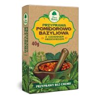 PRZYPRAWA POMIDOROWO - BAZYLIOWA Z CZOSNKIEM NIEDŹWIEDZIM BEZGLUTENOWA 40 g - DARY NATURY