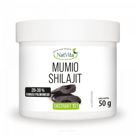 Mumio Shilajit ekstrakt 20-30% 50g, kwas fulwowy - Natvita