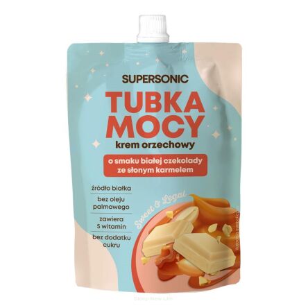 Tubka biała czekolada ze słonym karmelem 50 g - Supersonic