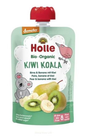 MUS KIWI KOALA (GRUSZKA - BANAN - KIWI) BEZ DODATKU CUKRÓW OD 8 MIESIĄCA DEMETER BIO 100 g - HOLLE