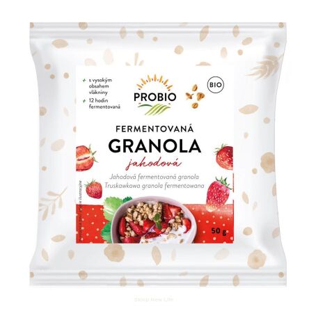 GRANOLA TRUSKAWKOWA FERMENTOWANA BIO 50 g - PROBIO