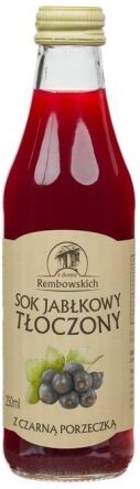 Sok jabłkowy tłoczony z czarną porzeczką 250 ml