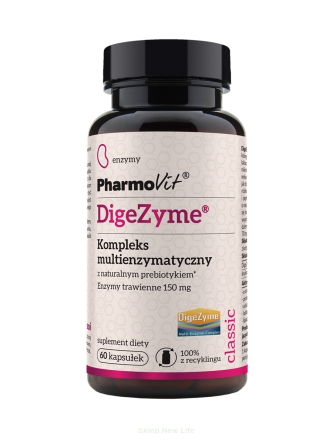 Digezyme® Kompleks multienzymatyczny 150 mg 60 kaps | Classic Pharmovit