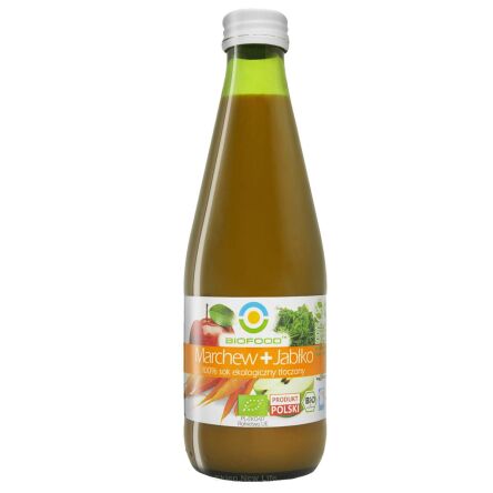 SOK JABŁKOWO - MARCHWIOWY NFC BEZGLUTENOWY BIO 300 ml - BIO FOOD