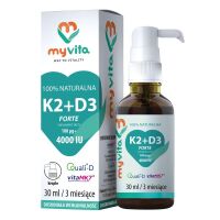 Witamina K2 100µg + D3 4000 IU FORTE Krople 30 ml - MyVita