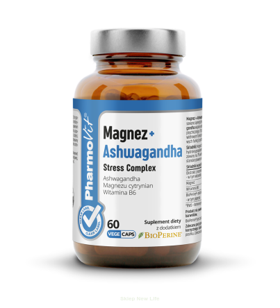 Magnez + Ashwagandha Stress Complex 60 vege kaps | Clean Label Pharmovit