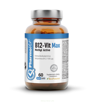 WITAMINA B12 (100 µg) BEZGLUTENOWA 60 KAPSUŁEK - PHARMOVIT (CLEAN LABEL)