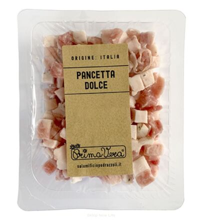 BOCZEK SUROWY (PANCETTA) KOSTKA BEZGLUTENOWY BIO 100 g - PRIMAVERA