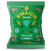 CHIPSY TORTILLA KUKURYDZIANE PAPRYKOWE BEZGLUTENOWE BIO 75 g - AMAIZIN