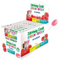 Zdrowy lizak Mniam-Mniam na gardło malina (ŁEZKA) - Starpharma