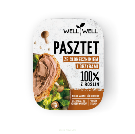 PASZTET SŁONECZNIKOWY Z GRZYBAMI 115 g - WELL WELL