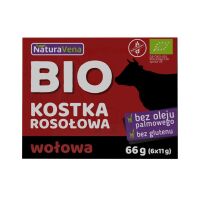 BULION - KOSTKI WOŁOWE BEZGLUTENOWE BIO (6 x 11 g) 66 g - NATURAVENA