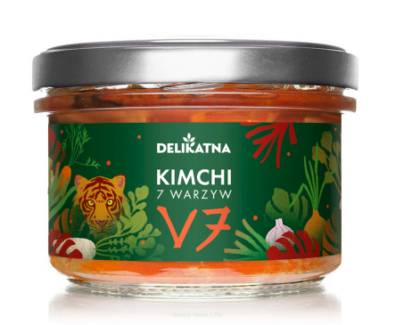 KIMCHI 7 WARZYW 200 g - DELIKATNA (ZAKWASOWNIA)