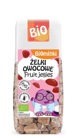 ŻELKI OWOCOWE BEZ DODATKU CUKRÓW BEZGLUTENOWE BIO 75 g - BIOMINKI