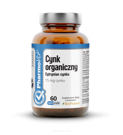 CYNK (15 mg) BEZGLUTENOWY 60 KAPSUŁEK - PHARMOVIT (CLEAN LABEL)