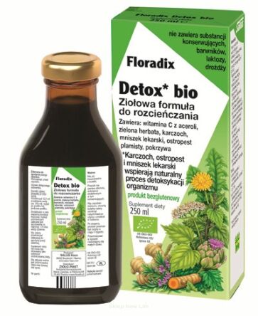 DETOX W PŁYNIE BEZGLUTENOWY BIO 250 ml - SALUS (FLORADIX)