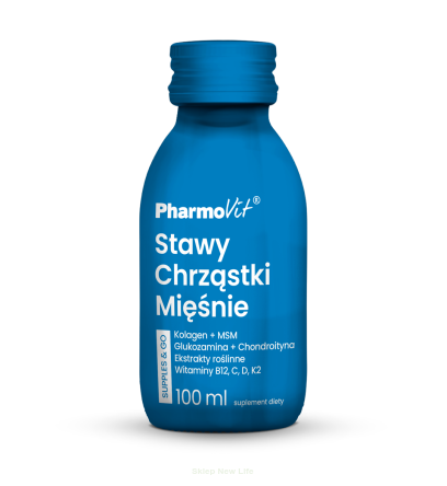 SHOT KOLAGEN NA STAWY, CHRZĄSTKI, MIĘŚNIE BEZGLUTENOWY 100 ml - PHARMOVIT (SUPPLES & GO)