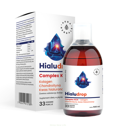 Hialudrop complex KCH - Kolagen, Chondroityna, Kw. Hialuronowy (500 ml) Aura Herbals